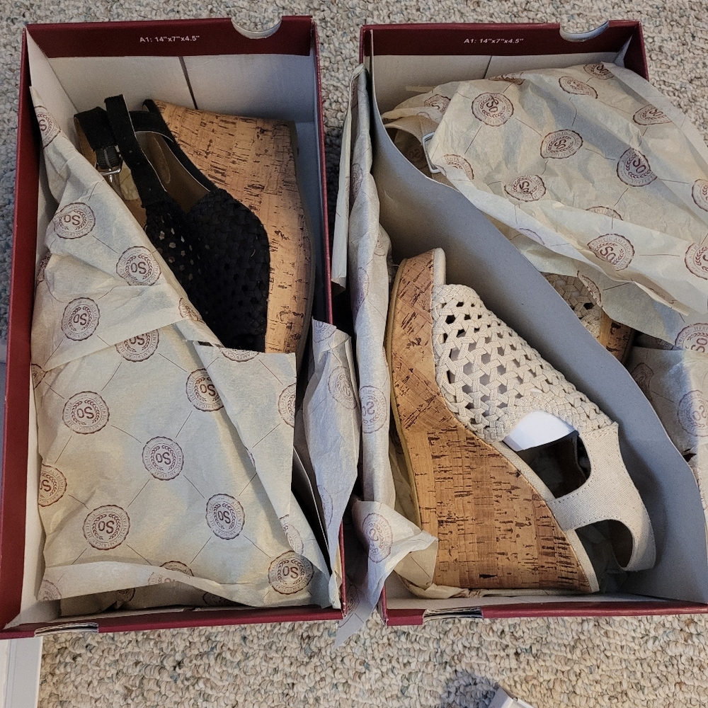 2 pairs of wedge heels